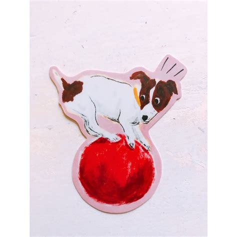 Dog on Ball Sticker - DECO Raleigh