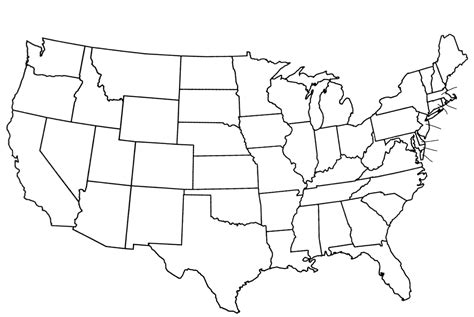 Printable Blank United States Map