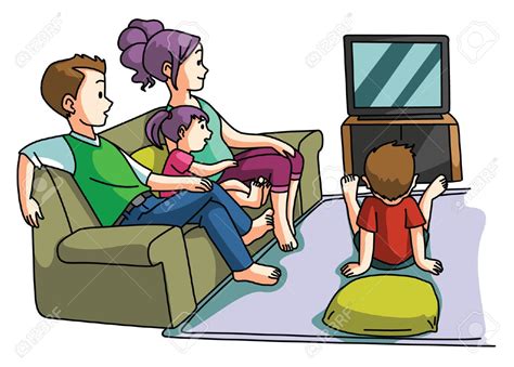 clipart family watching tv - Clip Art Library