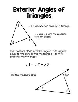 8th Grade Angle Notes (Parallel Lines Cut By a Transversal, Triangles, etc)