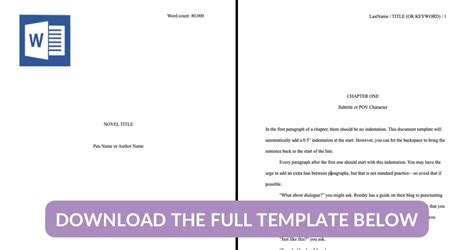 Microsoft word book manuscript template free download - incorporatedkmfk