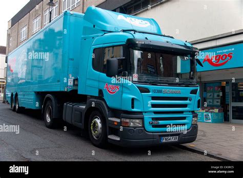 An Argos Delivery Lorry Sitting Outside The Argos Store In The Stock ...