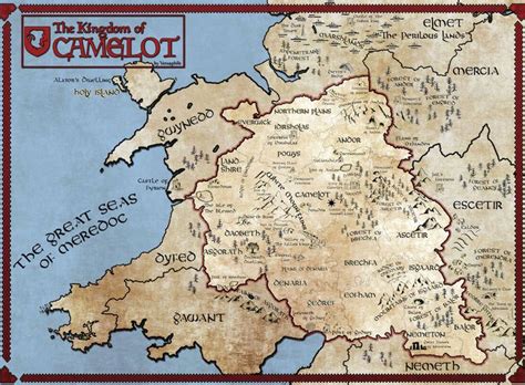 Map of Kingdom of Camelot | Fantasy map, Merlin, Arthurian