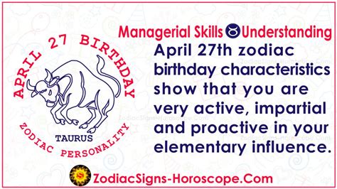 April 27 Zodiac – Full Horoscope Birthday Personality | ZSH