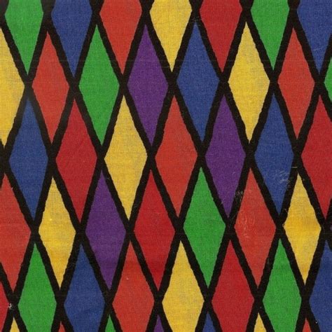 Rainbow Color Harlequin Fabric Cotton 1 yard by BellesAttic