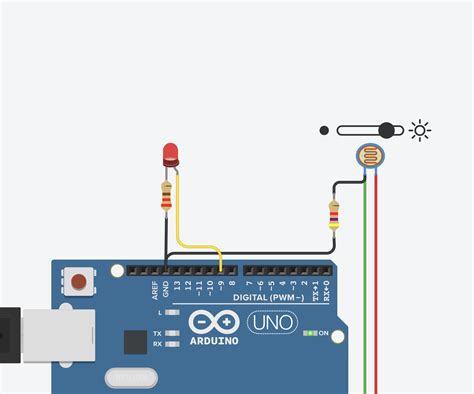 Light Sensor (Photoresistor) With Arduino in Tinkercad | Arduino ...