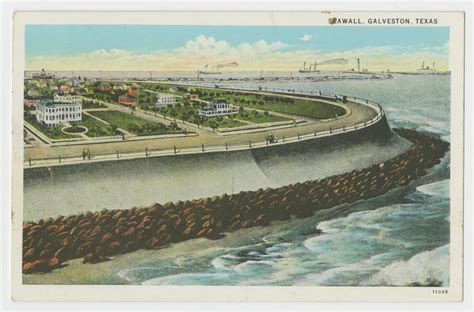 [Postcard of Galveston Seawall] - The Portal to Texas History