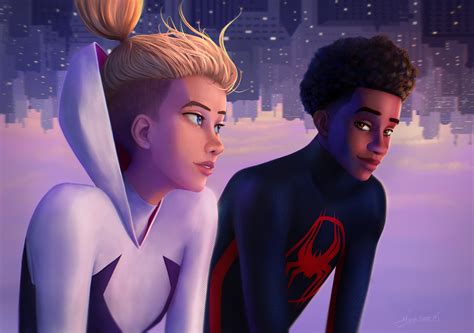 Download Miles Morales Gwen Stacy Movie Spider-Man: Across The Spider ...