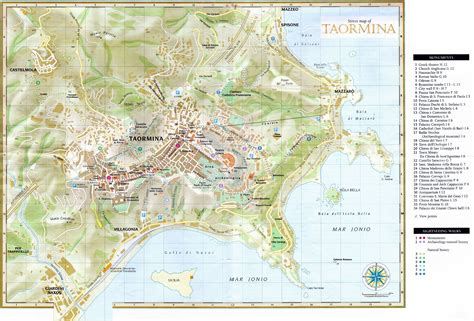 Map Of Taormina Sicily