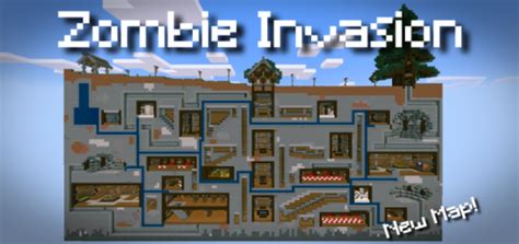 Zombie Invasion Minecraft Map 1.16.20.50, 1.16.0.68, 1.16.0