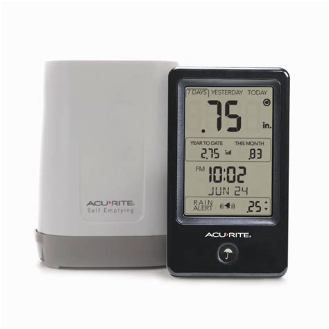 AcuRite 02446M Wireless Rain Gauge with Indoor Digital Display ...