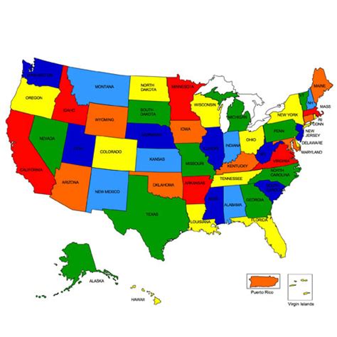 #2 USA Maps, 50 States and Names, plus editable Map for PowerPoint ...