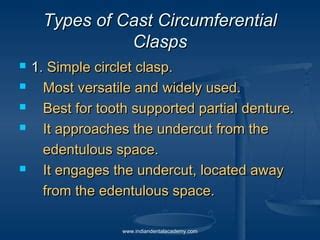 Clasp designs / dentist technology | PPT