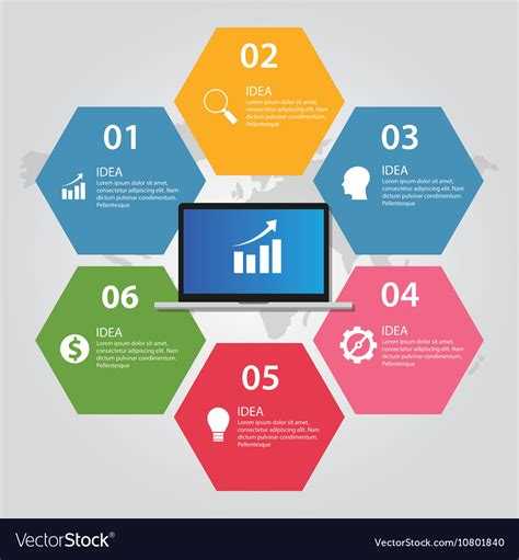 Information technology computer laptop infographic