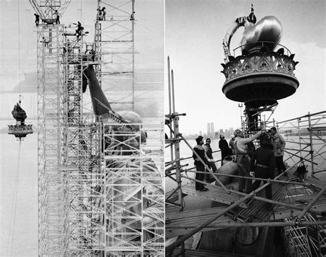 Rare photos of the Statue of Liberty under construction