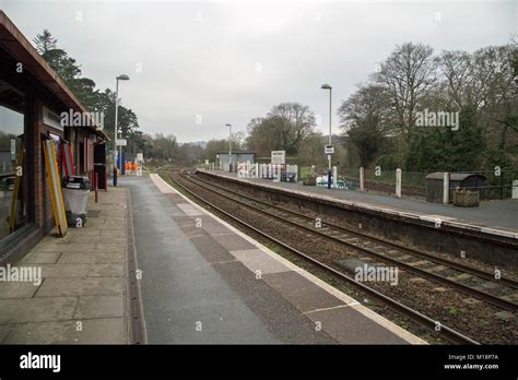 Cornwall, England, January 2018, views of Train stations in Cornwall ...