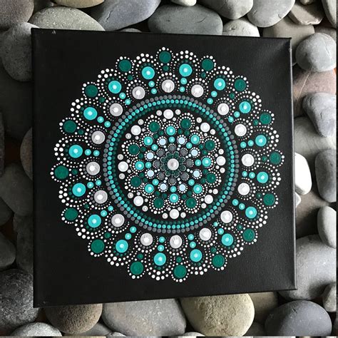 12 X 12 Hand-painted Mandala on Canvas Dot - Etsy | Dot painting ...