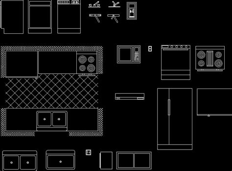 Kitchen Furniture 2D DWG Block for AutoCAD • Designs CAD