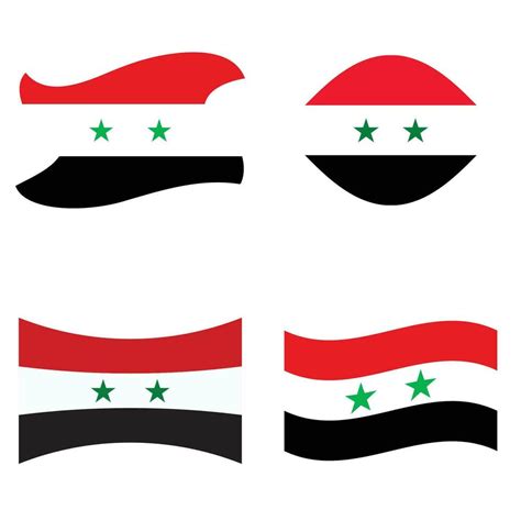 Flag of Syria, official colors, correct dimensions. Vector illustration ...