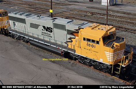 NS Diesel Locomotive Roster - EMD SD70ACC Nos. 1800-1851