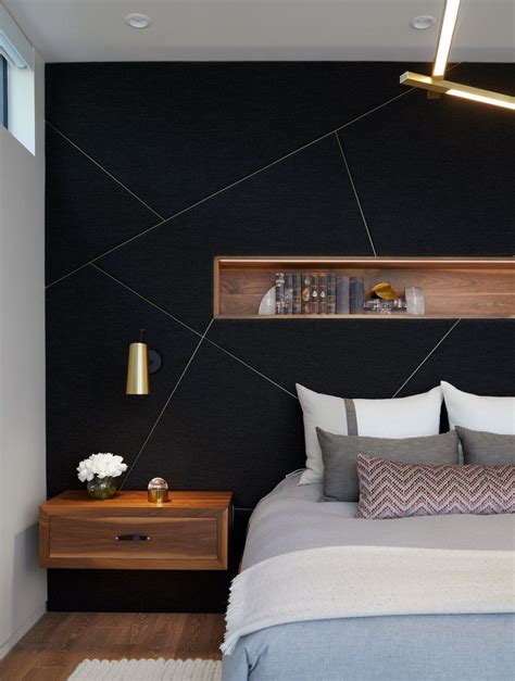 Bold Black Accent Wall Ideas | Feature wall bedroom, Bedroom interior ...