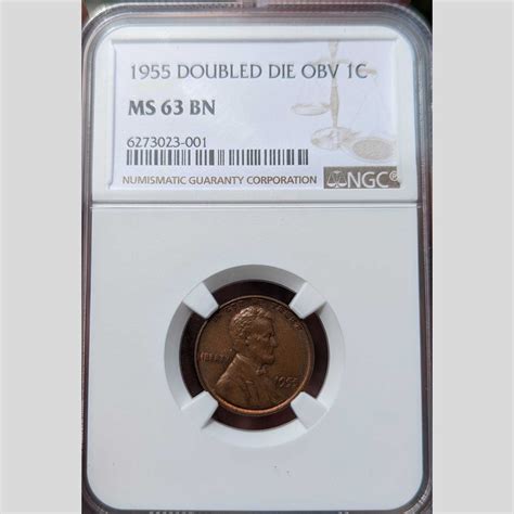 1955 Doubled Die Obverse Lincoln Cent NGC MS63BN – Rare Coins Of Raleigh