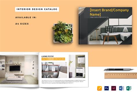 Interior Catalog Template in PSD, Word, Publisher, InDesign, Apple Pages