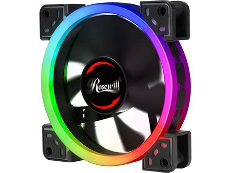 Rosewill 120mm True RGB LED Case Fan (1-Pack), Dual Ring Addressable ...