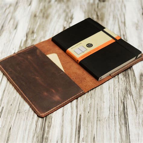 Personalized Refillable Leather Journal Cover for Moleskine XL, Field ...