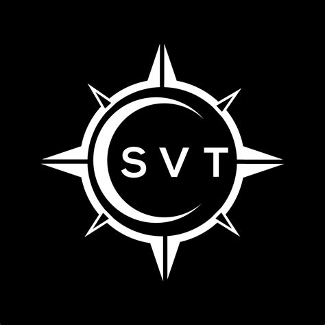 SVT abstract technology logo design on Black background. SVT creative ...