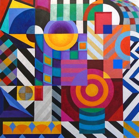 Buy COMPOSITION - GEOMETRIC OVE..., Acrylic painting by Stephen Conroy ...