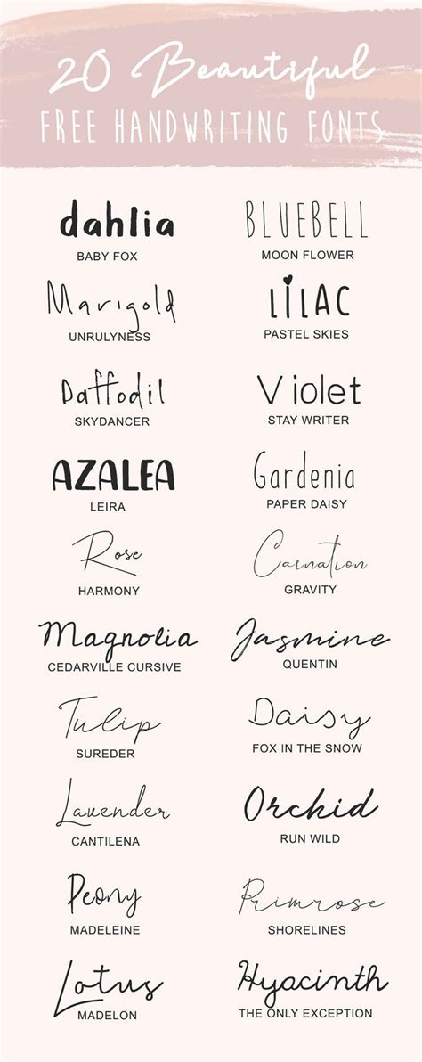 20 Favorite Free Handwriting Fonts | Free fonts handwriting, Free ...