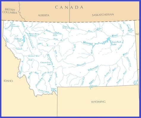 Montana Rivers Map | Large Printable High Resolution Map