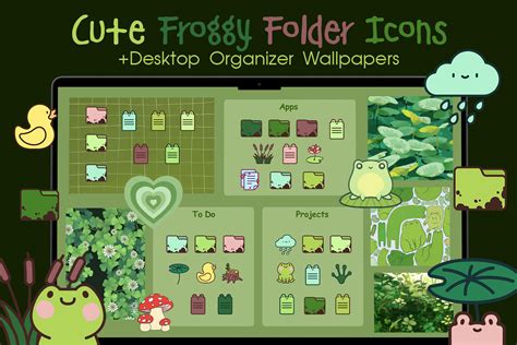 Cute Froggy Folder Icons - Free Windows & Mac Folder Icons 🐸💕