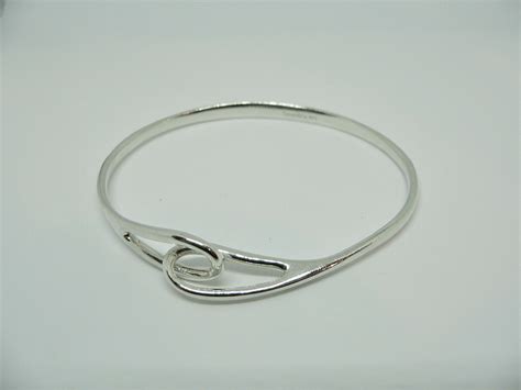 Home › Tiffany & Co Silver Infinity Bangle Interlocking Bracelet Gift ...