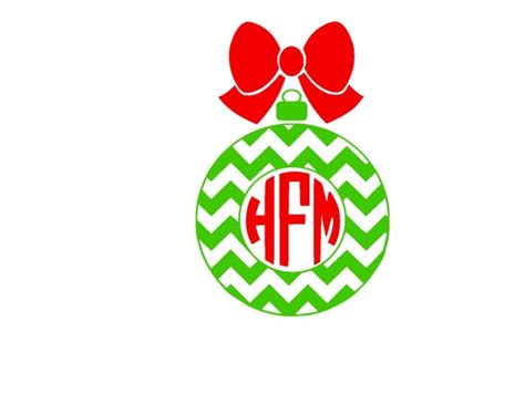 Monogram Christmas Ornament Svg