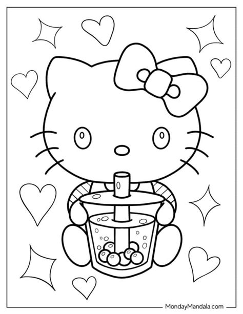 Hello Kitty Coloring Pages (Free PDF Printables) – mondaymandala.com