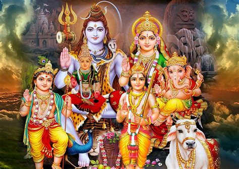 Download full size Shiv Parivar Wallpapers | Lord shiva family, Lord ...