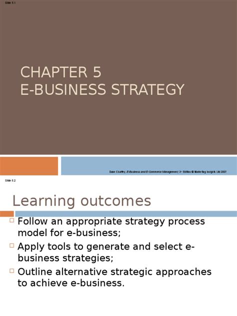 Ch05 - E Business Strategy | PDF | Electronic Business | Strategic ...