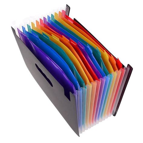 12 Pockets Expanding Files Folder/ A4 Expandable File organizer ...