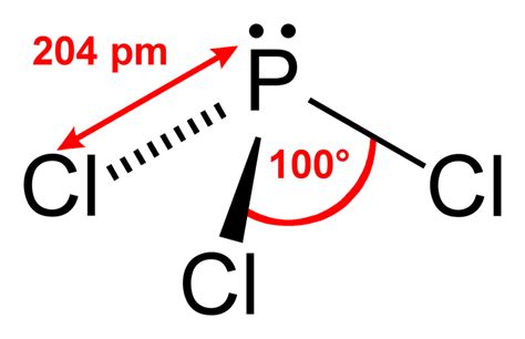 PCl3 Molecular Electron Geometry, Lewis Structure, Bond Angles and ...