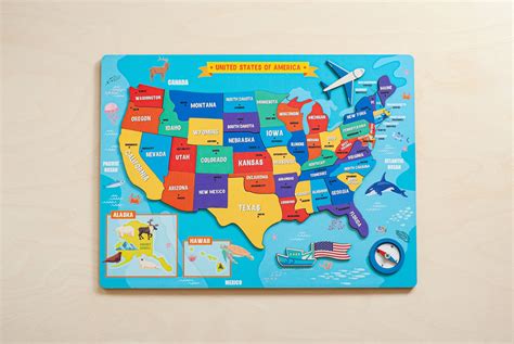 United States Map US Map USA Map Puzzle for Kids Montessori - Etsy