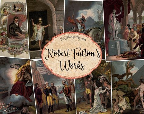 ROBERT FULTON'S WORKS set of 8 old illustrations prints | Etsy