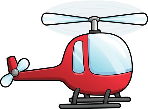 Helicopter Cartoon Clipart Colored Illustration 6458060 Vector Art at ...