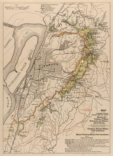 Map of the Vicksburg national military park and vicinity - NYPL Digital ...