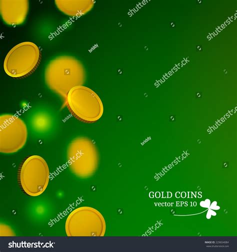 Falling Gold Coins Background Vector Illustration Stock Vector (Royalty ...