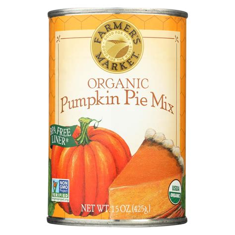 PACK OF 3-Farmer's Market Organic Pumpkin Pie Mix - Canned - 15 oz ...