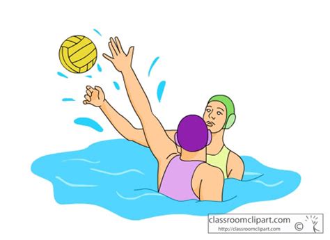 Water Sports - water_polo_players_02 - Classroom Clipart