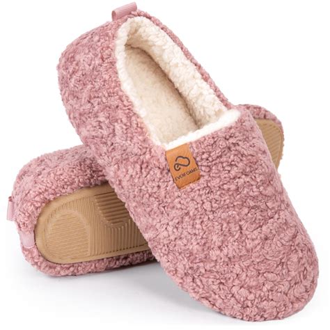 EverFoams Women's Shearling Memory Foam Full Slippers - Walmart.com