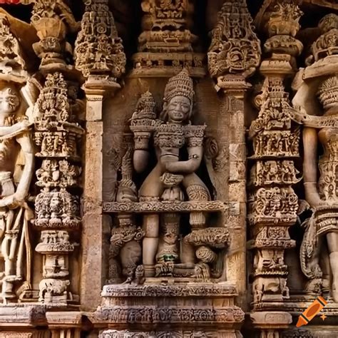 High definition photo of intricate carvings of yazhi in south indian ...